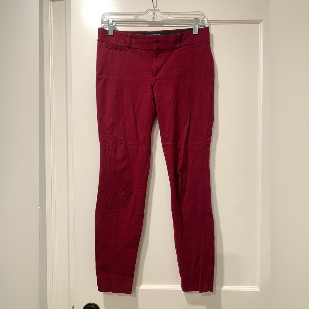 Banana Republic Red and Black Sloan Fit